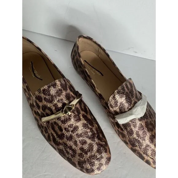 Kate Spade New York Lana Loafer Flats Bronze Leather Animal Print Size 8 NIB - Picture 4 of 8